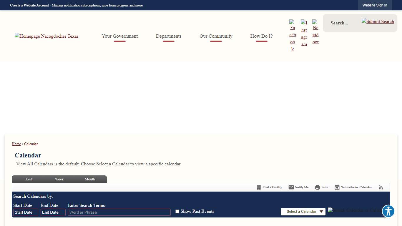 Calendar • BT 01/22/2026